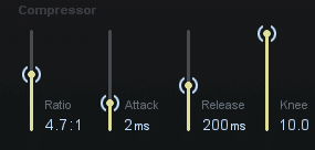 The quicker the attack time, the sooner a compressor begins to work.