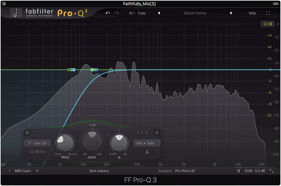 By using Mid-side processing, and cutting the side image, you can easily make your low-end mono.