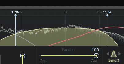 You can set your bandwidth using the controls shown above.