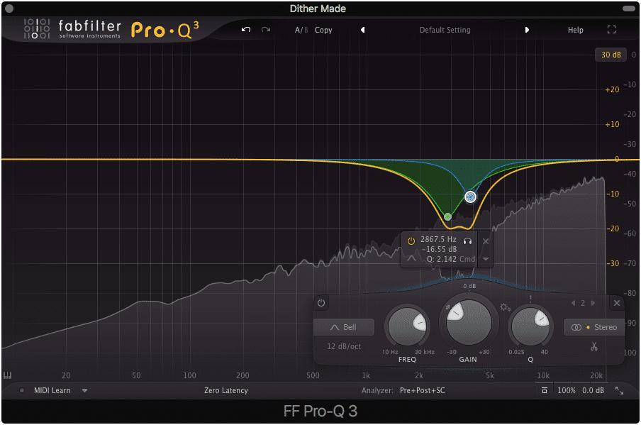 This is an example of extreme equalization, that would ruin any jazz master.