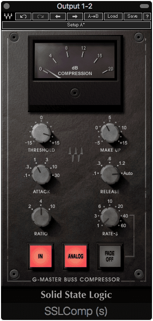 A compressor on the master output will compress differently whenever a differing signal is put in.