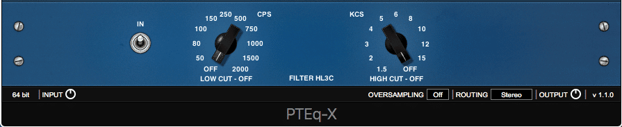 The last emulation offers a high-pass and low-pass filter.