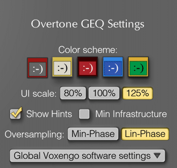 The GEQ's plugin is customizable. 