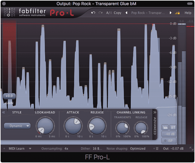 Alternatively, a limiter can be used to set a ceiling for the recording. Keep in mind that this will cause the truncation of your dynamics.