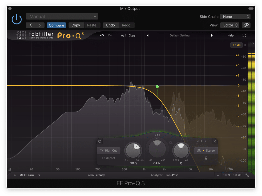 To accomplish this effect, all you'd need to do is create a low-pass filter.