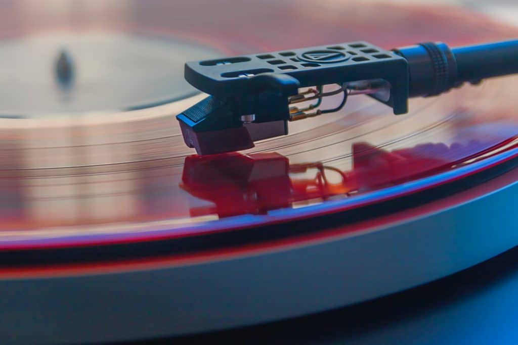 The closer a needle gets to the center of the record, the less high-end frequencies the needle can replicate.