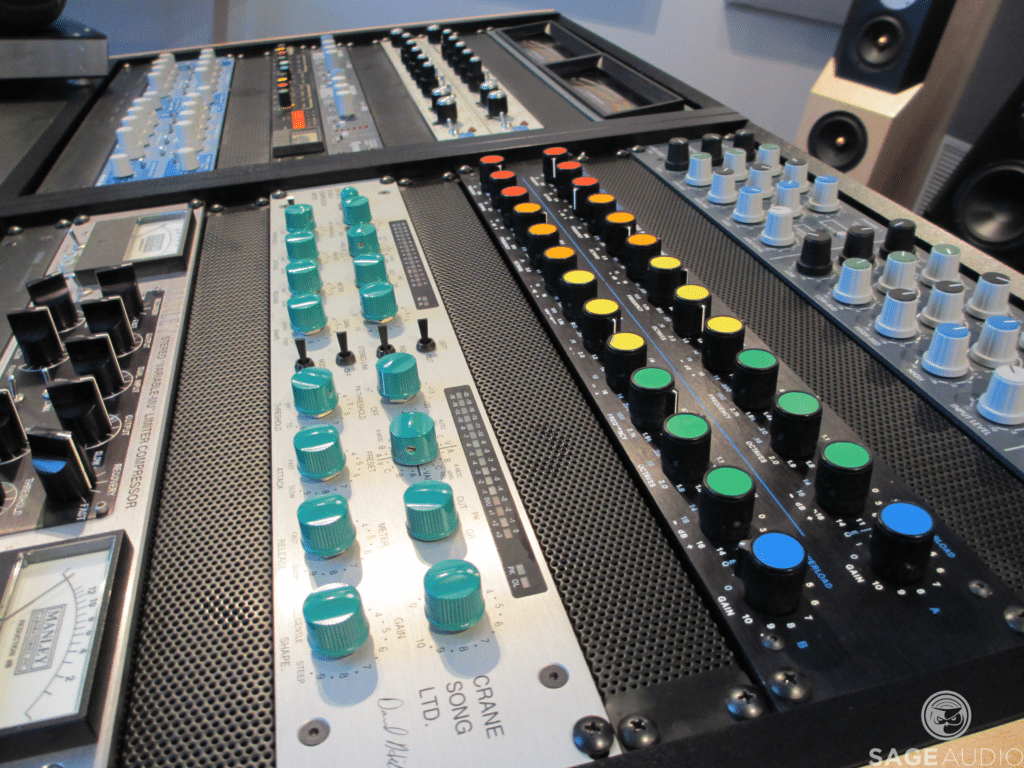 Harmonics occur when running a signal through analog equipment.