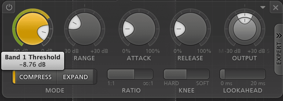 Mindfully lower your threshold and set your ratio to compress as accurately as possible.