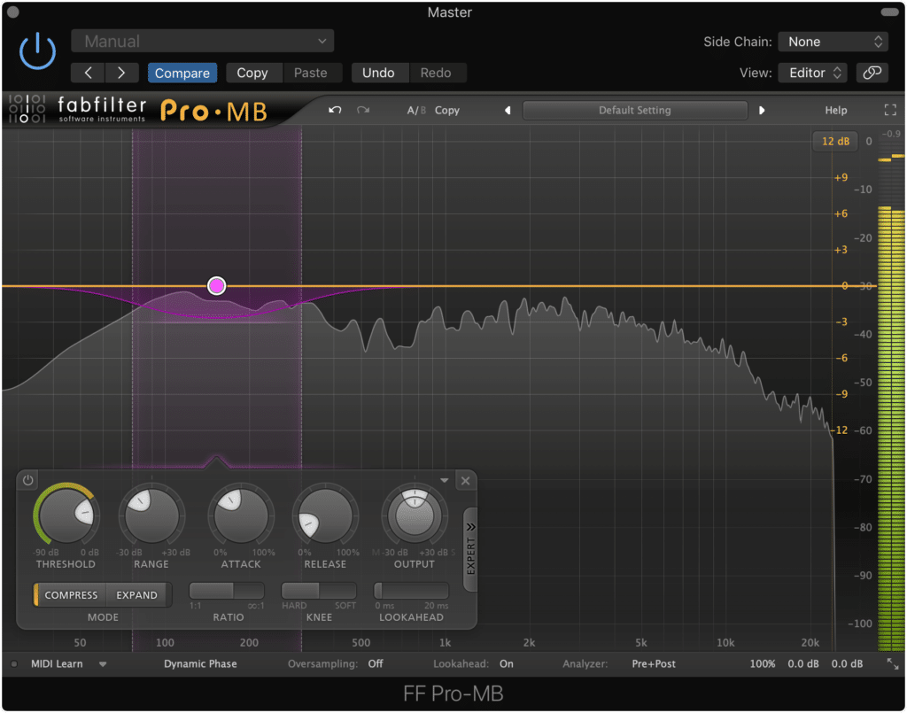 Use multiband compression why trying to compress specific frequencies.