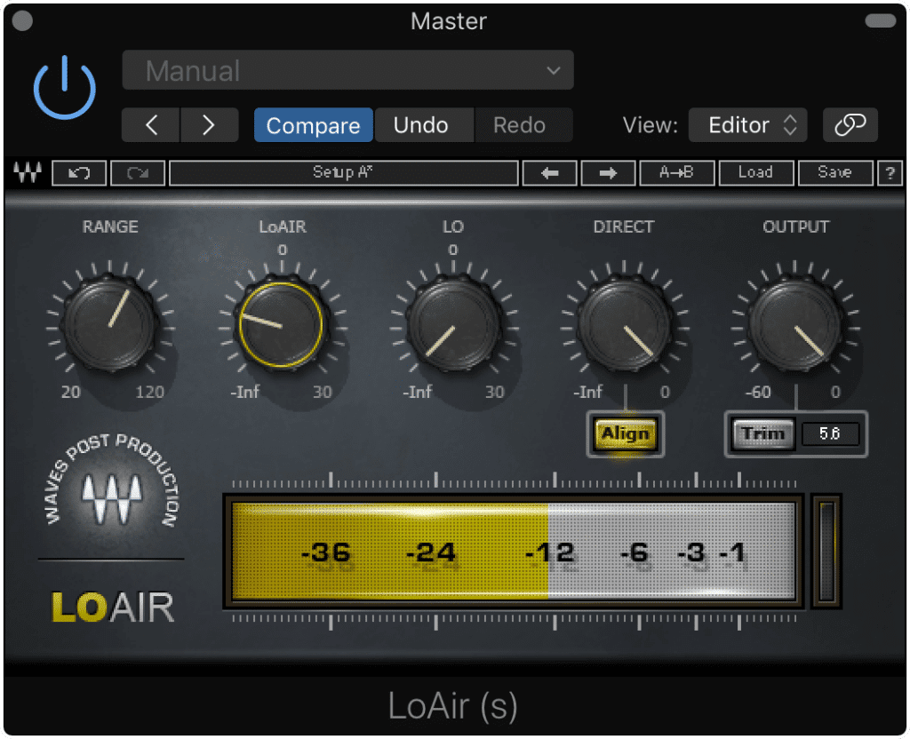 The LoAir plugin creates a subharmonic right below the fundamental.