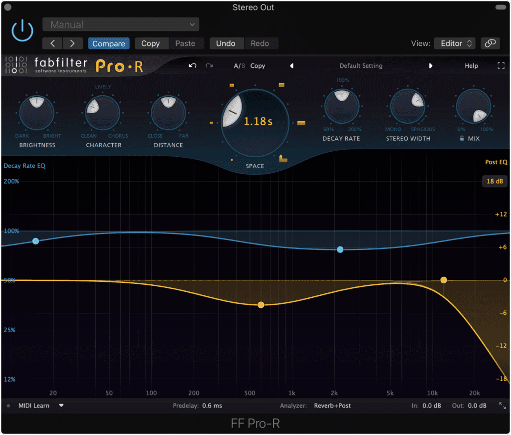 Additional reverb may be introduced to compensate for the lack of room reflections during record playback.