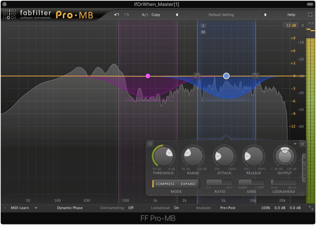 The FabFilter Pro-MB sports a clean and easily controllable interface with low CPU usage.