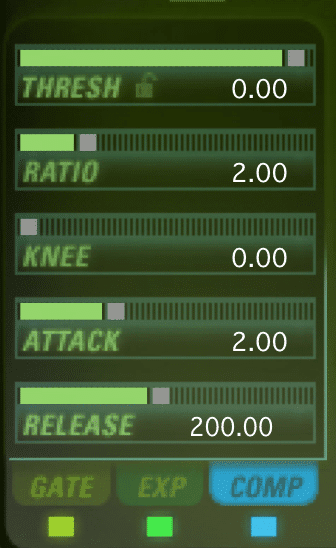 Quick attack and release times are available, as well as compression, expansion and gating functions.