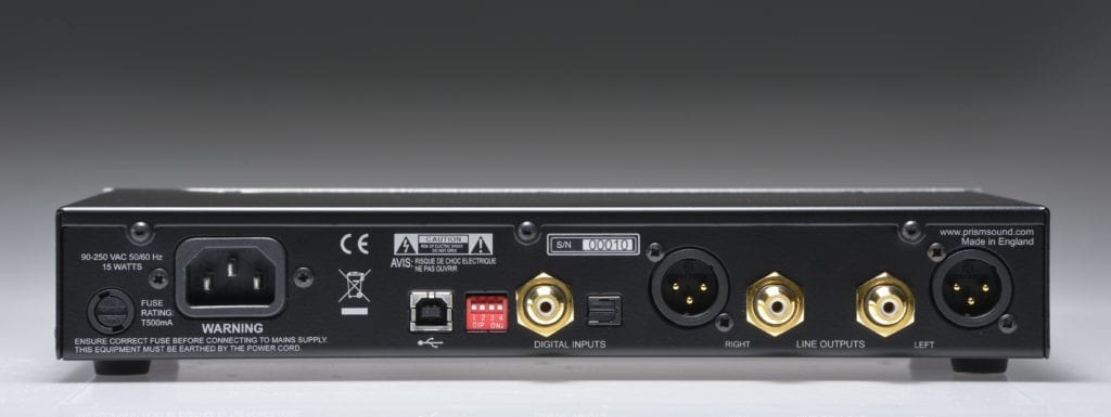 XLR outputs allow for loudspeaker connectivity.