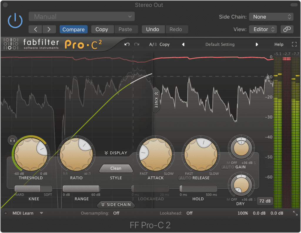 Soft-knee compression can still be accomplished with a traditional digital compressor.