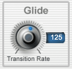 Increase the glide function to create an effect similar to the Prismizer.
