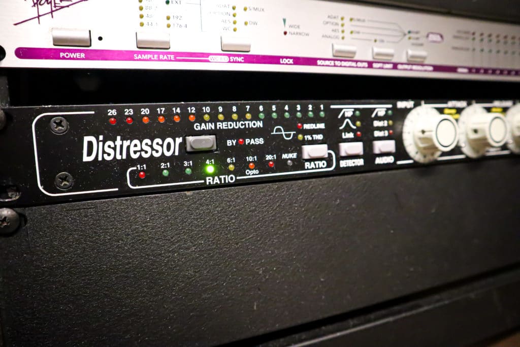 Hardware like the Distressor is used for saturation.