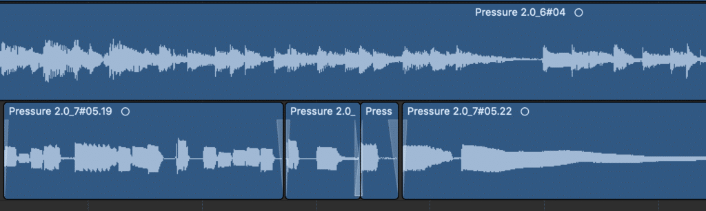 Isolating and repositioning clips also occurs to other instruments if needed.