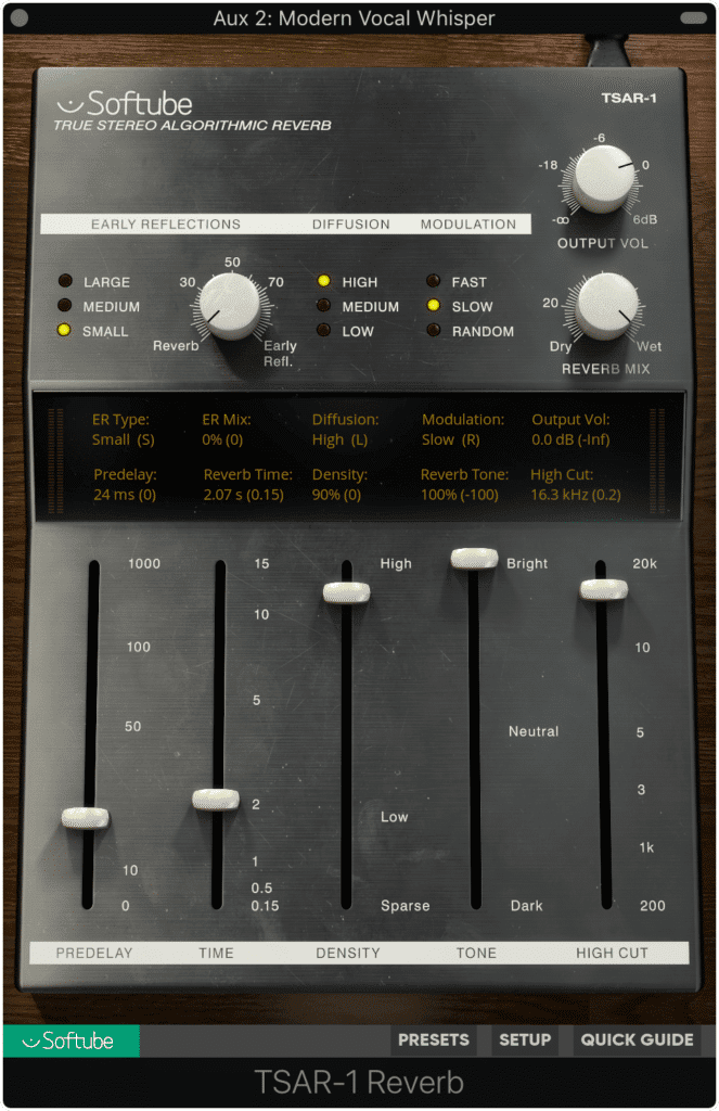 Temporal, or time-based effect, can be set to be in tempo with your track. This creates a greater sense of various instruments being "in-time."