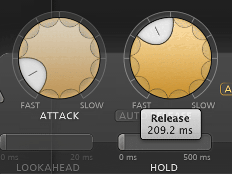 The attack and release functions of a compressor greatly affect the timing of your compression.