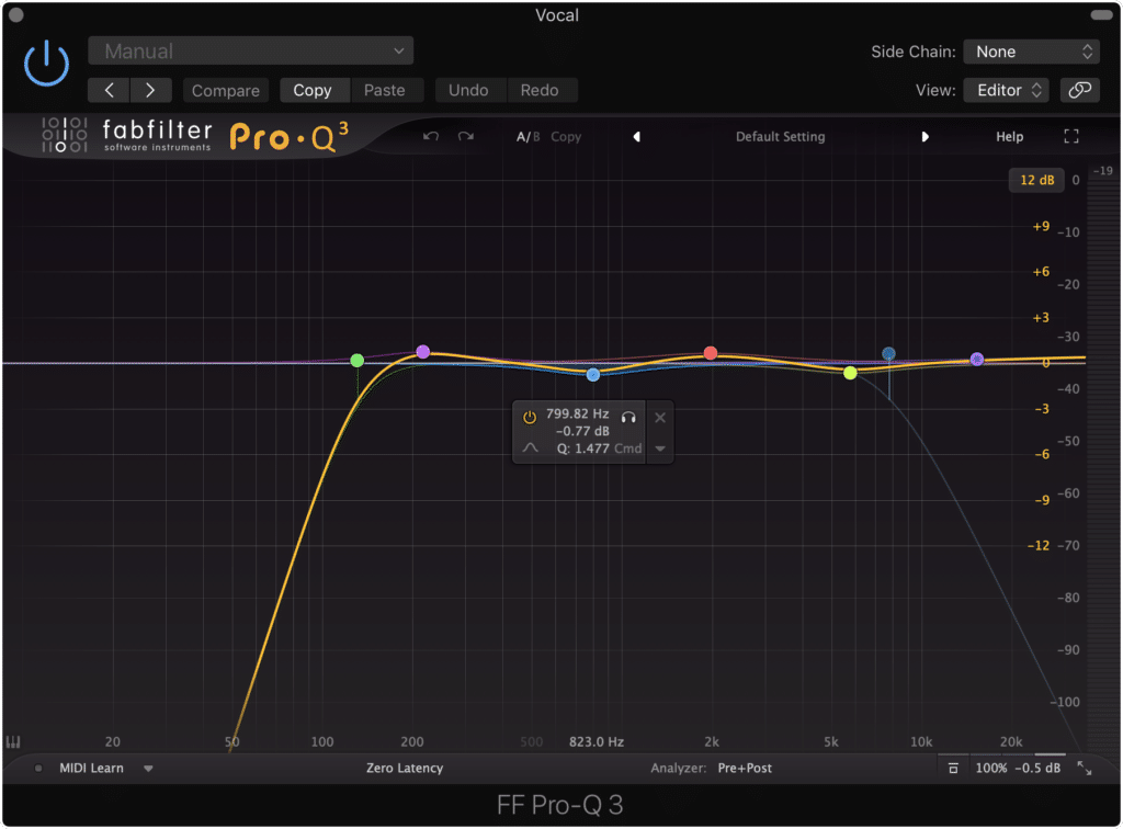 Equalization can be used to accentuate transients which in turn creates a greater sense of timing.