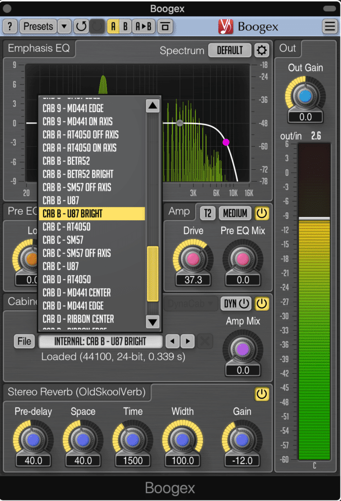 Multiple amp modeling options make the harmonics, and the spatial design of the harmonics, more complex