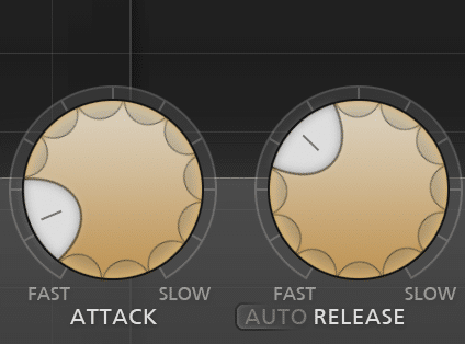 A fast attack and slow release will cause more compression, and smooth out the vocal.
