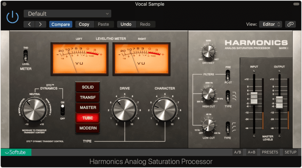 Saturation pushes your vocal into the forefront of a busy mix.