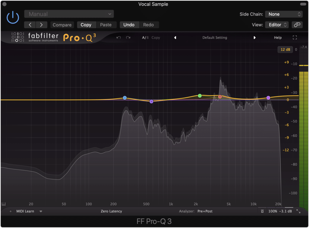 Now you can augment aspects of the vocal that you like with additive EQ.