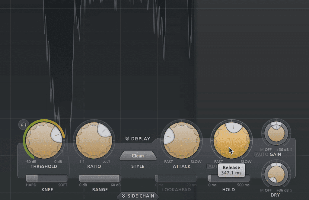 Creating a "Mood" with your compression mainly comes down to your attack and release settings.