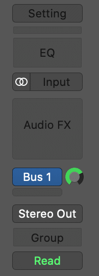 Set the send to unity by holding "Option" and then clicking the bus rotary.