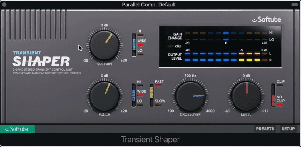 The Transient Shaper by Softube can be used as a great low-level compressor
