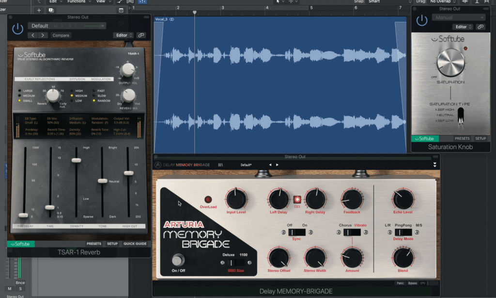 You can add effects processing to your harmonies, but only after they have been generated.