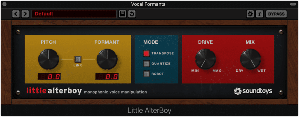 For our techniques we'll be using the SoundToys Little Alterboy plugin.