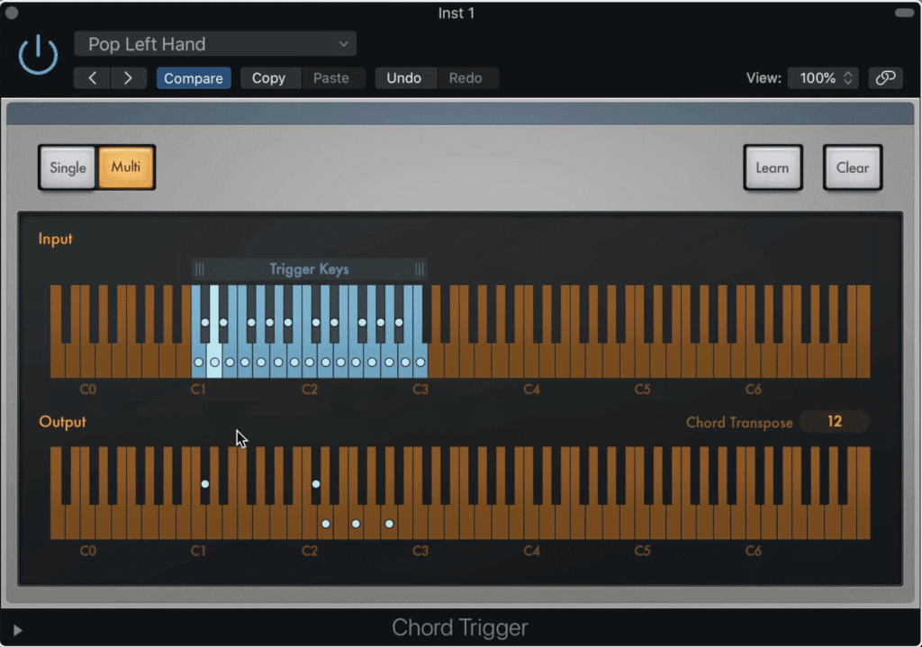 A chord trigger allows you to perform complex chords with just one press of your key.