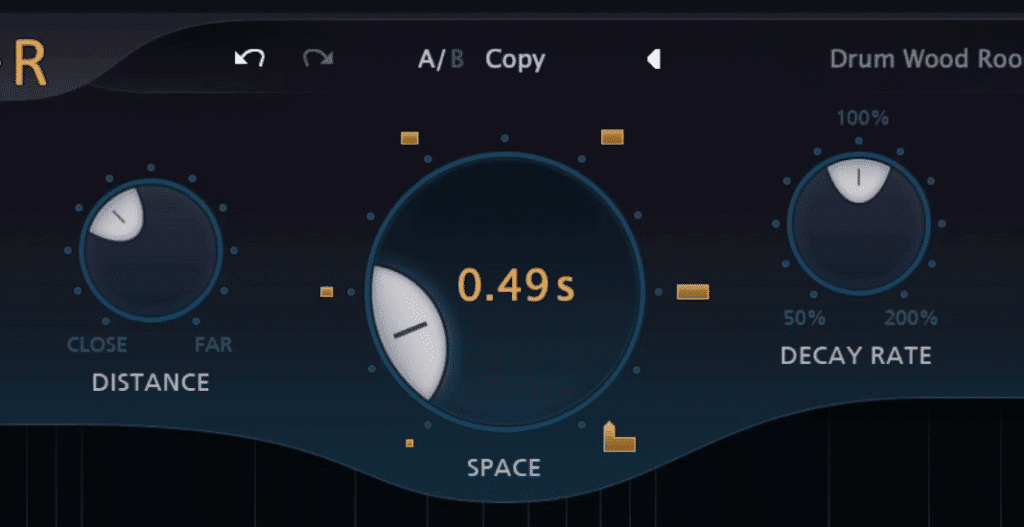 Shorter reverbs have a thickening effect that can be used on drums.