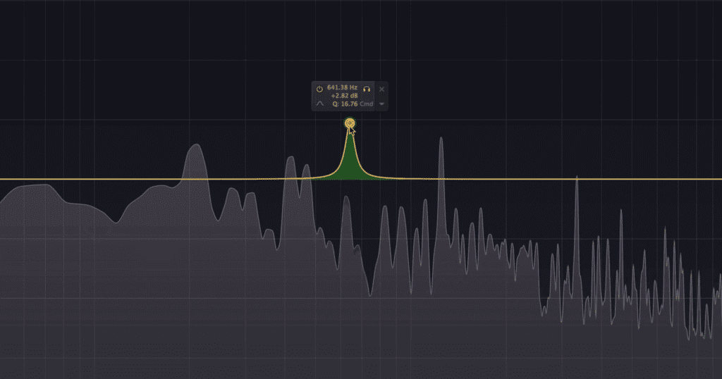 High Q, small bandwidth settings will sound unnatural and should be avoided.