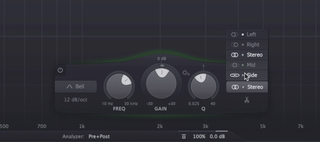 Mid-side processing will give you more control over your signal.