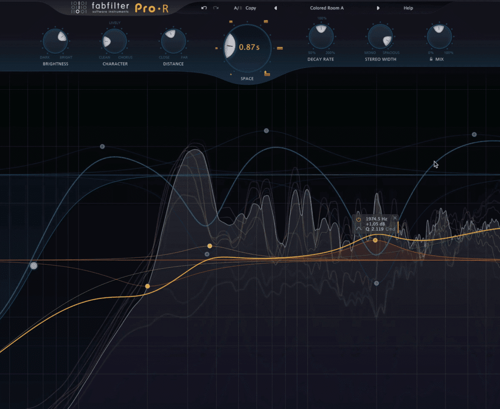 Short reverb times don't establish a sense of greater depth, but they do increase the amplitude of a signal which may make it sound closer.