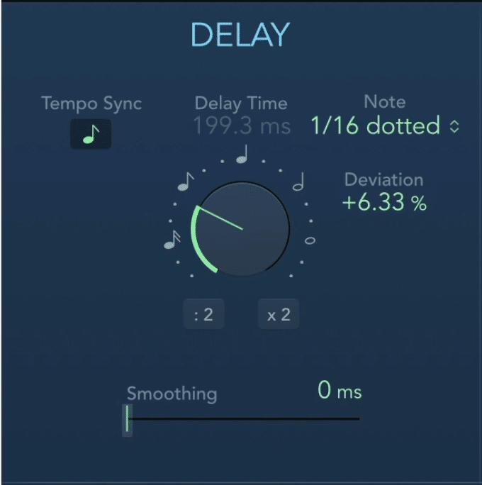 Delay can also be used to create a sense of depth.