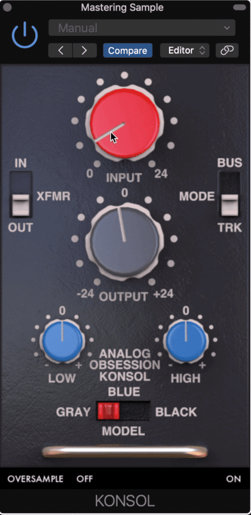 The KONSOL is an analog emulation plugin that models itself off of famous console channel strips.