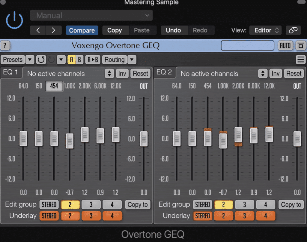 The GEQ adds harmonics to a signal when inserted.