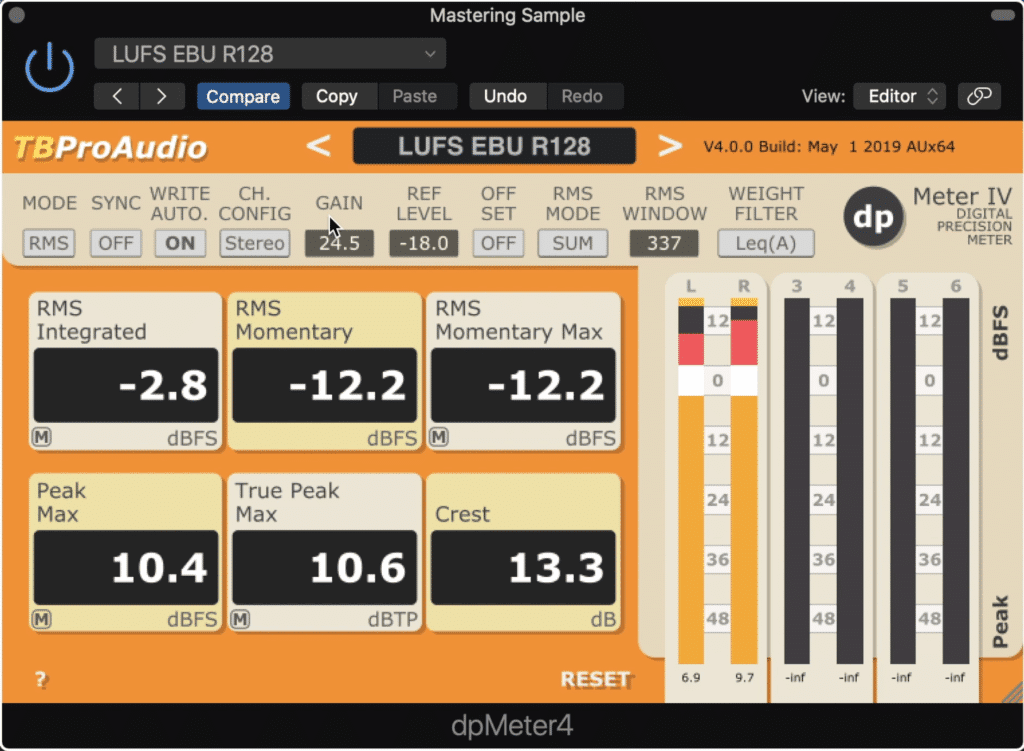 The dbMeter4 can easily take the place of much more expensive pro mix and mastering meters
