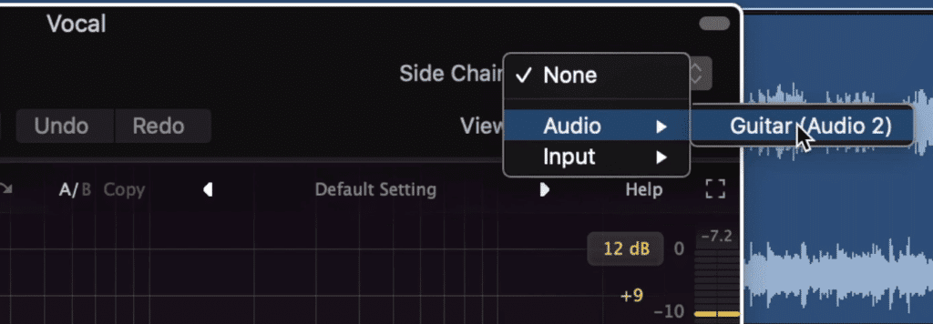 Switch the side-chain to the signal you're matching your signal to.