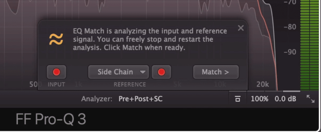 When you click match, you'll be able to determine how many bands you generate. Typically for this technique, more is better.