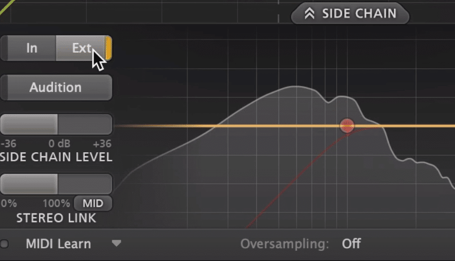 For this plugin, you'll need to set the side-chain to external