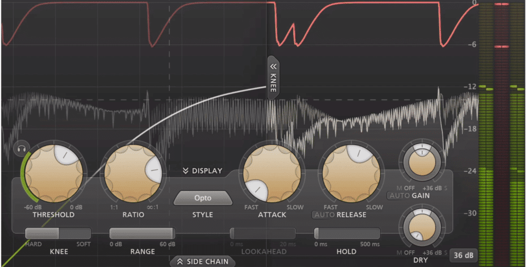 Affect you settings until you achieve the amount of compression that you want.