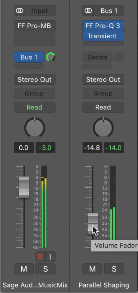 Blend the signal back in with your original signal.