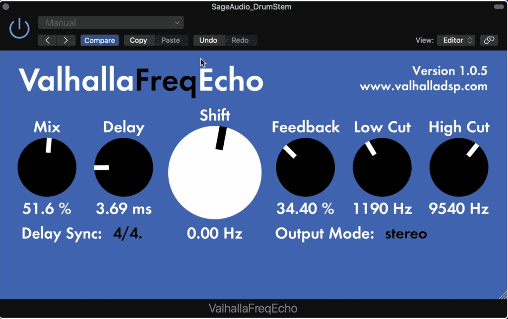 VahallaFreqEcho is by the same makers as the Valhalla Room Reverb plugin.