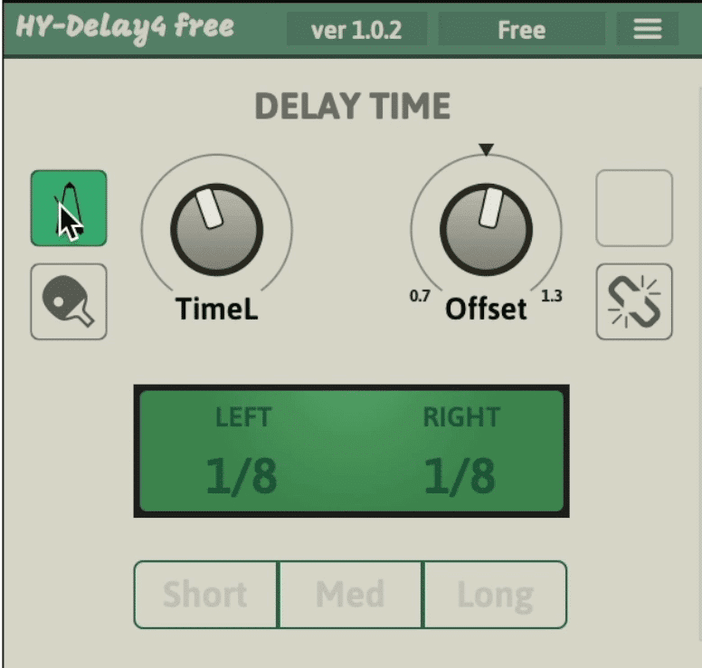 You can switch the delay from time-based to note-based with the metronome button.